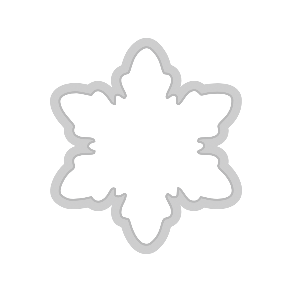 christmas snowflake A cookie cutter 83 top